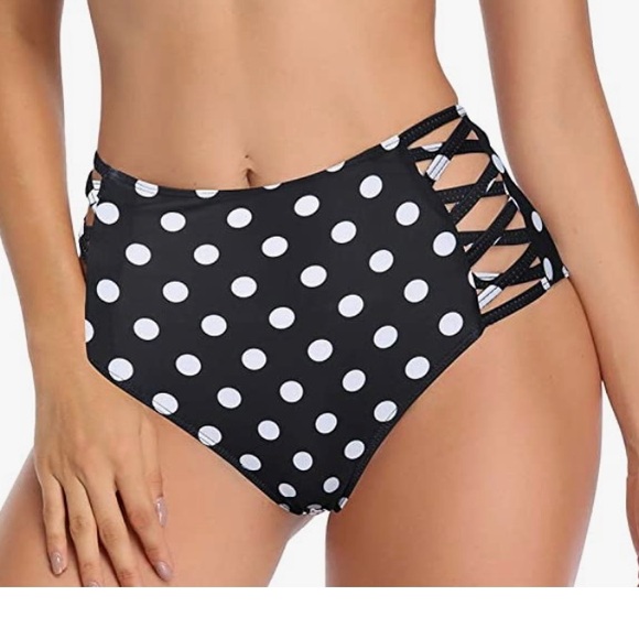 High Waisted Bikini Bottoms, Size Small - Picture 2 of 11